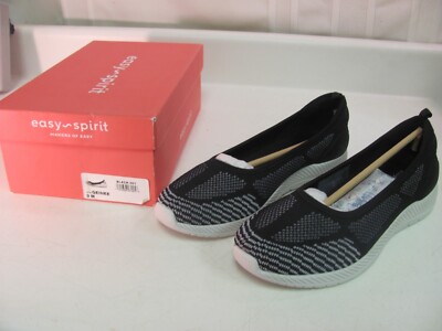 New Women's Easy Spirit GEINEE Black Multi-Knit Walking Shoes