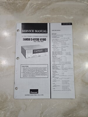 SANSUI S-X1130 Service manual, Original 