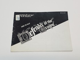 Defender of the Crown Nintendo NES Box and Manual Only *damage