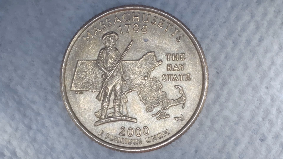DDD Experimental Gold error 2000 Massachusetts Quarter - Image 2 of 4