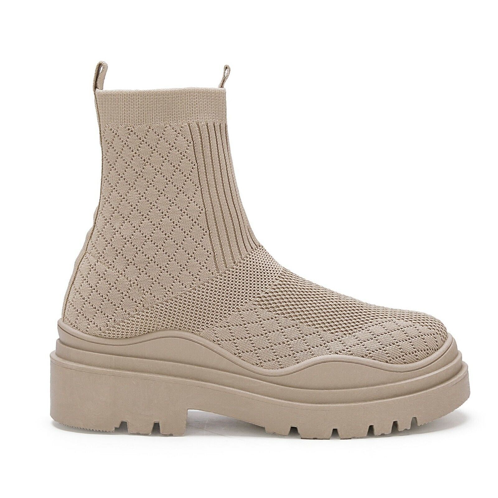 SAOLA LINEA DONNA UK STIVALETTI SLIP ON CALZINI PIATTI SUOLA SPESSA PLATEAU SCARPA CHELSEA