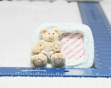 Vintage 1988 BABY TEDDY BEAR Fancy Frames Magnetic Or Self Stand Picture Frame
