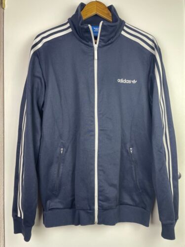 Vintage Adidas Beckenbauer Track Top, Size L Navy - image 1