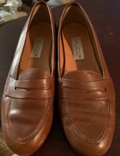 Vintage CALICO Brown Leather Penny Loafers 80s 90s Made in Brazil Size 7