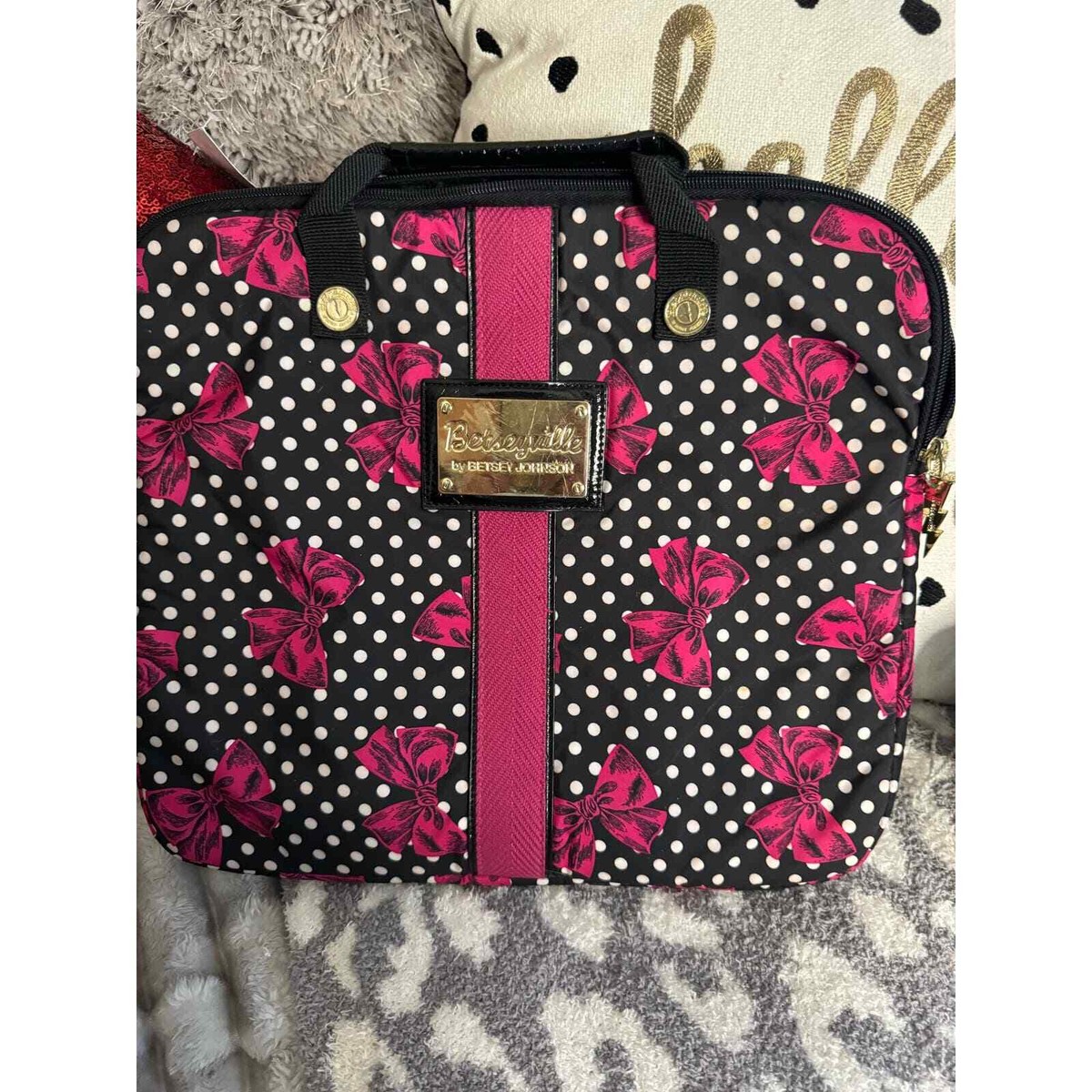 Luggage Victoria Secret Pink Laptop Case Betsey Johnson Polka Dot