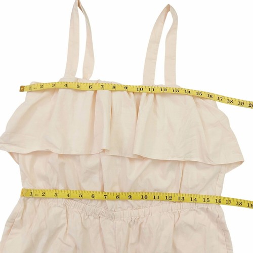 Madewell Jumpsuit Womens XL Light Peach Apron Ruffle Linen Blend Sleeveless  - Bild 12 von 12