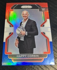 2022 Panini Prizm WWE Happy Corbin Red White & Blue Prizm