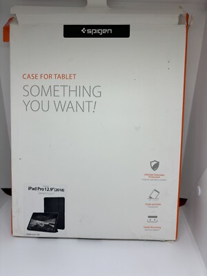 spigen smart fold case compatible with ipad pro 12.9 (2018)3rd  black slim fit