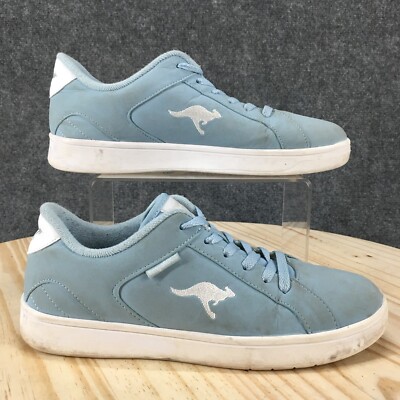 Kangaroos Shoes Womens 9 Sneakers Blue Faux Leather Lace Up Casual