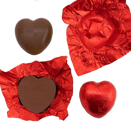 Milk Chocolate Foil Wrapped Hearts (x82 Hearts) - Picture 10 of 46