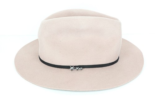 MAISON SCOTCH Womens Hat OS Pink Wool Star Pin Detailed Casual Fedora - Picture 2 of 9