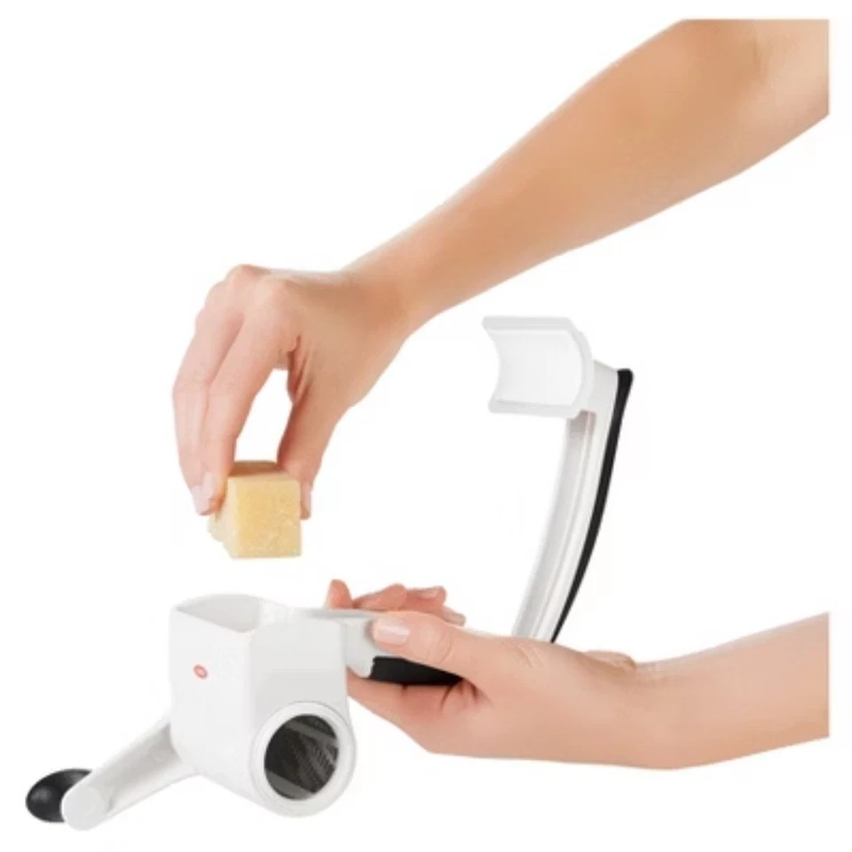 OXO Rotary Cheese Grater, Stainless Steel with Soft-Grip Handle - Image 2 of 4