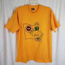 Vintage Green Bay Packers Pee on Vikings Humor TShirt Mens XL Screen Stars Best