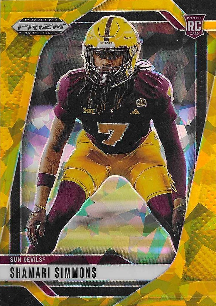 🔥Shamari Simmons (RC) Gold Cracked Ice -2025 Panini Prizm Draft Picks ASU #11