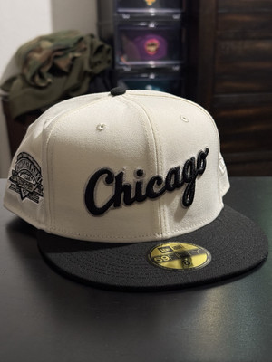 Lids HD Chicago White Sox Muddy Script 2 Tone New Era Fitted Hat Cap 59fifty 8