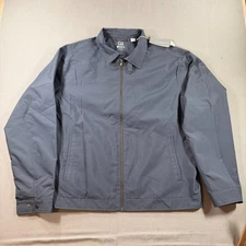 NWT Cutter and Buck CB WeatherTec Full Zip Jacket Mens 2XL Gray Rain Windbreaker