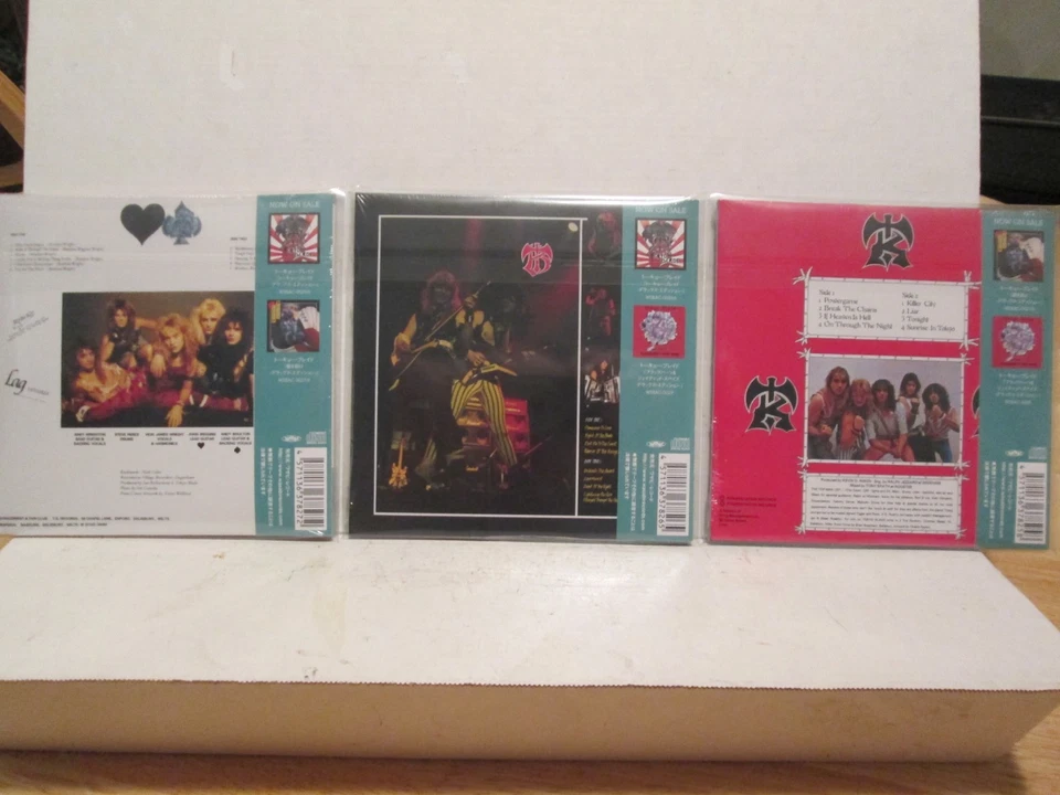 Tokyo Blade - 3 CD Box Set Japan Editions OBI Night Of The Blade Blackhearts & Foto 3 de 4