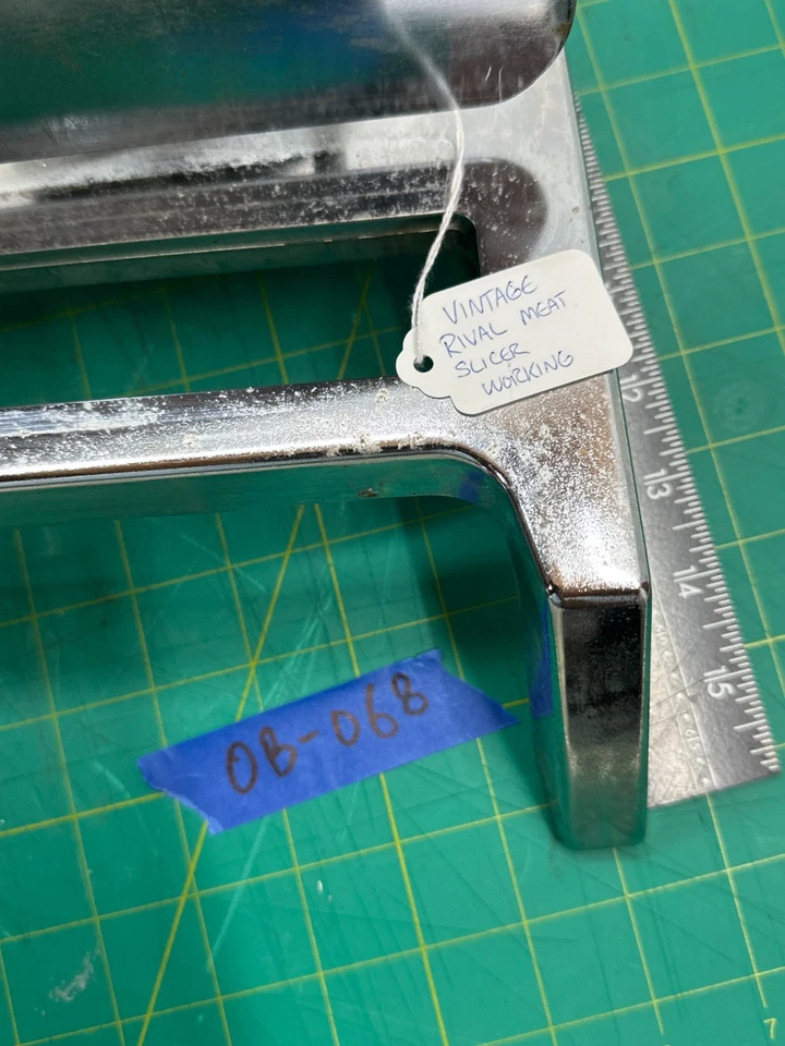 Vintage Rival Electric Meat Slicer Model 1101E/5 Chrome Blade 125W Works Tested - Image 2 of 4