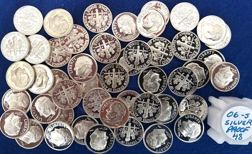 2006-S Roosevelt DCAM Proof Silver Dimes Short Roll (48 Pieces)