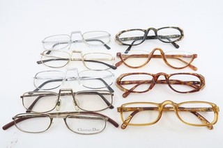 JOB LOT x9 vintage CHRISTIAN DIOR eyeglasses frames made in Austria