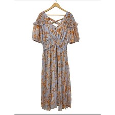 ASOS Puff Sleeved Floral Maxi Dress Size 10 NEW