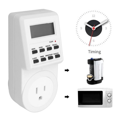 (US Stecker 120V 15A 1800W.μ)Indoor Mini Outlet Timer Digitaler Countdown