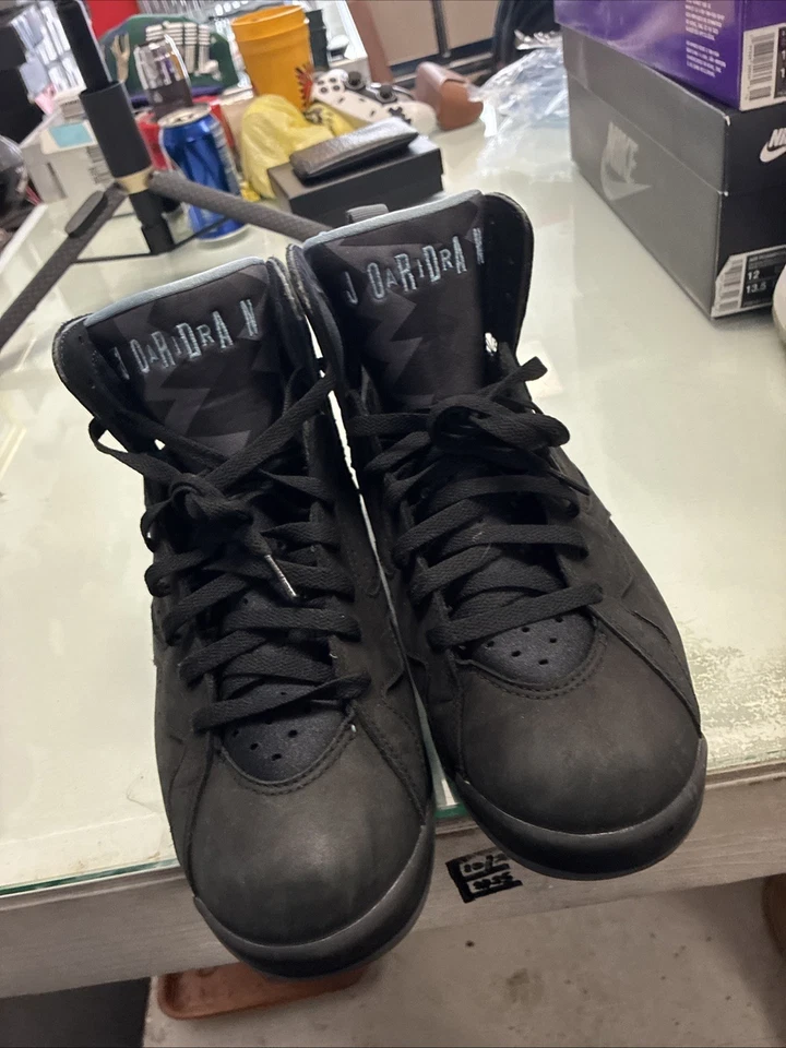 Jordan 7 Retro 2023 Chambray Black Blue Suede (CU9307-00) Men’s Pre Owned Used - Image 3 of 4