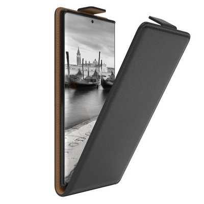 Für Samsung Galaxy Note 20 Ultra / 5G KlappHülle Kunstleder Tasche Handy Schwarz