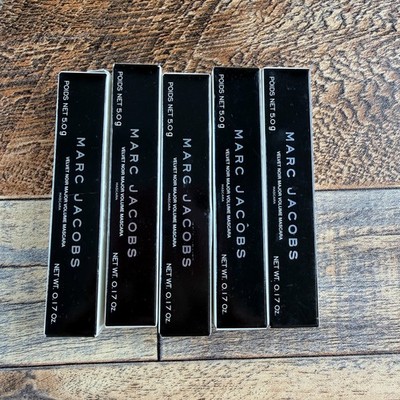 Marc Jacobs Velvet Noir Major Volume Mascara Black 0.17oz Lot Of 5