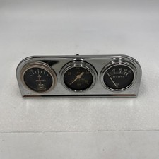 Vintage Three Gauge Cluster Retro Glass Usa Rat Rod Hot Stewart Warner Faris Vintage Three Gauge Cluster Retro Glass Usa Rat Rod Hot Stewart Warner Faris