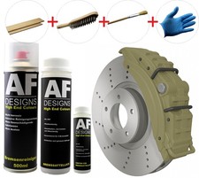 2K Bremssattellack Set RAL7034 GELBGRAU Spraydose hitzebest&auml;ndig 300&deg; Bremssatte