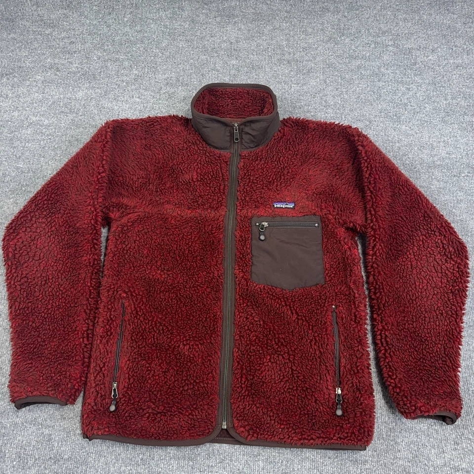 Chaqueta De Colección Patagonia Para Hombres M Rojo Chili Brezo Retro X Cárdigan Pila Profunda EE. UU. Foto 2 de 4