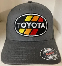 TOYOTA 3-Stripe Retro FLEXFIT Hat Cap Classic EMBROIDERED Patch S/M L/XL
