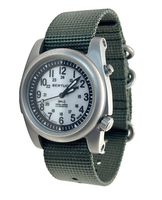 BERTUCCI MEN'S PREOWNED FIELD QUARTZ WATCH, MODEL A-2SEL SUPER ILLUMINATED