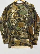 Cabelas 3D Seclusion Shirt Men Med Camo Hunting Gear Power Dry Long Sleeve Decoy