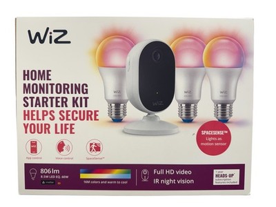 WiZ Security Camera Starter Kit WiFi Einzelpack Smart Home Monitoring WLAN USB