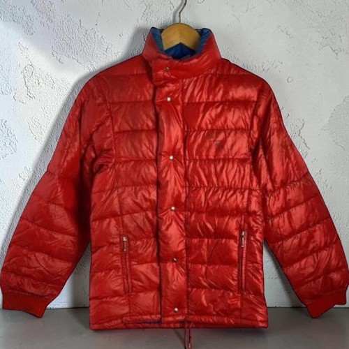 Vintage Moncler Down Puffer Jacket Red Made in France Men’s Ski Coat 80s 90s
