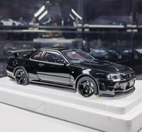 AUTOart 1/18 Nissan Nismo GT-R R34 Z-TUNE Diecast Car Model Silver Blue Black - Picture 13 of 60