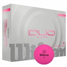 Wilson Duo Soft 2025 Golf Balls - Pink 12 Pack