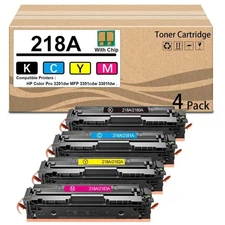 4 Pack 218A(W2180A)High Yield Toner With Chip for HP LaserJet Pro MFP 3301fdw