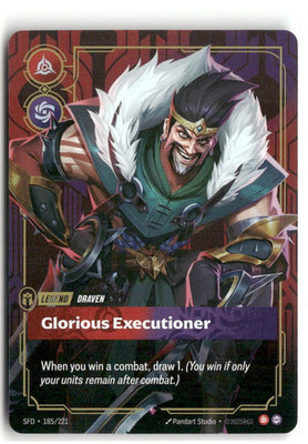 Draven Glorious Executioner 185/221 FOIL Spiritforged Riftbound | eBay