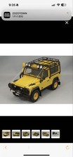 Kyosho 1/18 Land Rover Defender 90 Scale Model Yellow Mini Car Used