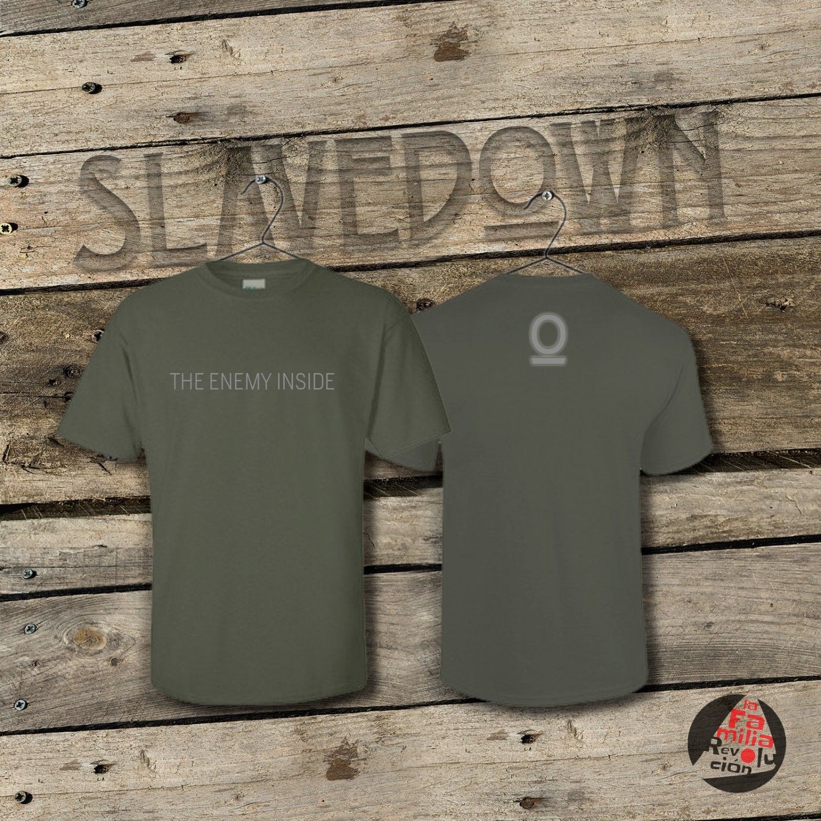 Camiseta Oficial Banda de Rock Slavedown - Color Negro - Algodón