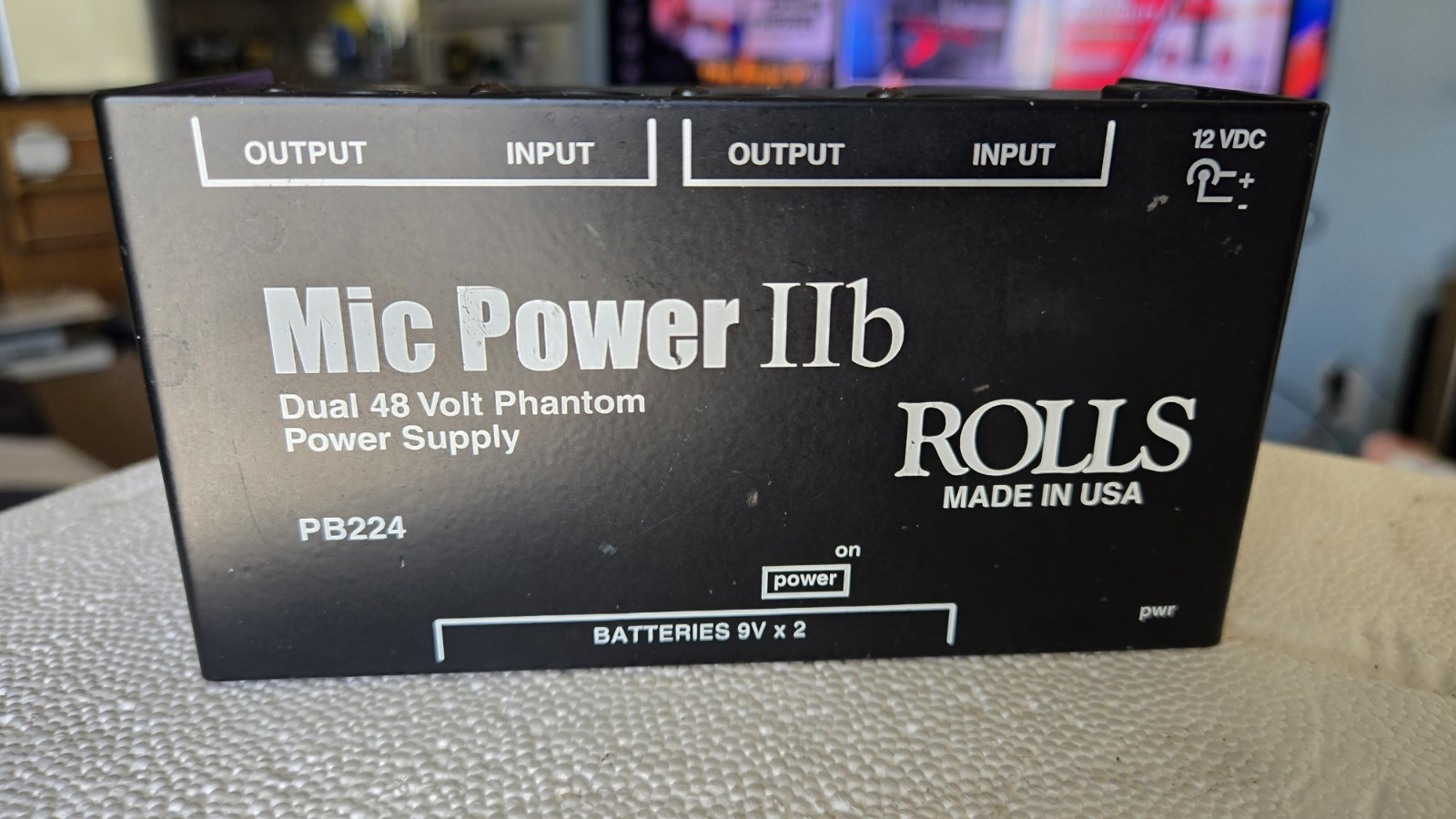 Used Rolls PB224 Mic Power IIb Dual 48V Phantom Power Supply  WORKING
