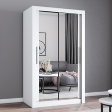 Armoire à portes coulissantes armoire MILAN avec miroir 120 cm