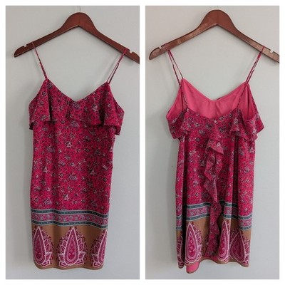 Women's Tibi Small Silk Elegant Pink Paisley Women's Dress Size 4