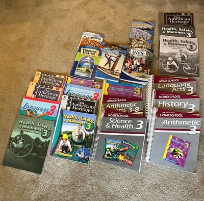 Huge Mixed Lot of 26 Abeka 3 Science & Health, Math, History, Language SEE NOTES
