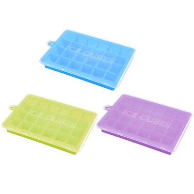 3pcs Eiswürfelform 24-Gitter-Eisschimmelkasten mit Deckel Eisform