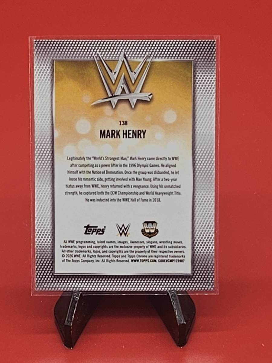 Mark Henry 2026 WWE Topps Chrome X-Fractor Legends Wrestling Card
