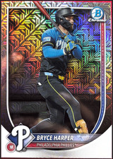 2025 Bowman Chrome - Bryce Harper #37 Mega Box Mojo Refractor NM